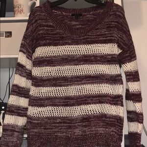 Maroon Striped Sweater